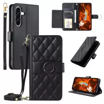 Hurtel Leather book-style phone case with stand for Samsung Galaxy A37 (A376), black