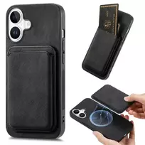 Hurtel Detachable book type phone case with MagSafe support for iPhone 17 black