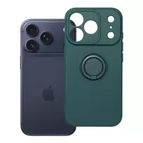 OEM Silicone ring phone case with stand for iPhone 17 Pro | iPhone 18 Pro green