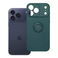 OEM Silicone ring phone case with stand for iPhone 17 Pro Max | iPhone 18 Pro Max green