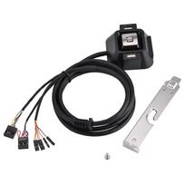 Desktop PC case Switch Dual USB Ports Power Reset Button Audio Microphone Port balta