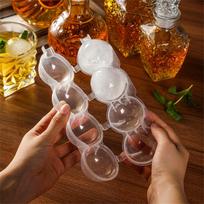 4 Cavity Whiskey Ice Cube Maker Mold Sphere Mould Kitchen Tool Silicone Ice Ball Mold Ice Ball Ice Grid Round Ice Grid KTY