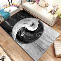 Kinijos Tai Chi Bagua Yin Yang srities kilimėlis, kiliminis kilimėlis namų svetainei, vaikų miegamojo sofa, durų kilimėlis, neslystantis grindų kilimėlis 40x60cm(15x23in)