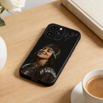 W-Singer Billie Eilish  Phone Case For iPhone 17 16 15 14 13 12 Max Plus Silicone Black Cover iPhone15 black