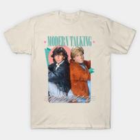 Modern Talking 80s Gerbėjo Dizaino Dovana Gerbėjui Smėlio Spalvos Visų Dydžių Marškinėliai AC1437 S white