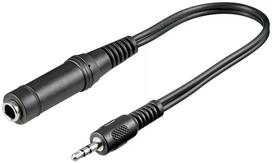 Ausinių adapteris Goobay 3,5 mm kištukas – 6,35 mm lizdas 0,2 m