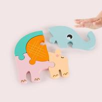 Makaronų trimatis dėlionė medinė dėlionė 3D animacinis kūrybinis dėlionė statybinė kaladėlė surinkimas ankstyvojo ugdymo dėlionė