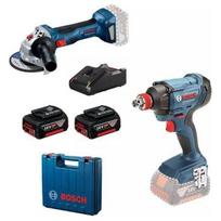 Bosch KIT 18V GDX 180-LI + GWS 180 2x4,0Ah