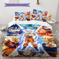 Dragon Ball Super Raštų Lovatiesės, Antklodės Komplektas Antklodės Užvalkalas Pagalvės Užvalkalas Namų Gimtadienio Dovana (1 * antklodės užvalkalas + 2 * pagalvės užvalkalai, be šerdies) 135x200cm blue