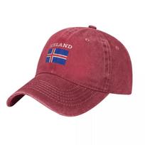 Vintage Iceland Flag Baseball Cap Vintage black Hat Unisex Luxury summer hat Girl Unisexs