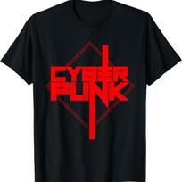 Third Culture_ Cyberpunk DIAMOND T-Shirt S juoda