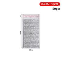 50Pcs/Pack Ice Cold Warm Aluminum Foil Bag Food Thermal Drink Storage Insulation Bag with Closure Delivery Carrier Cooler Bag