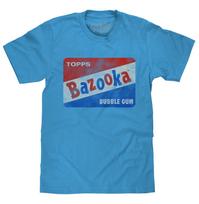 Bazooka Bubble Gum Mens T Shirt Blue M gray