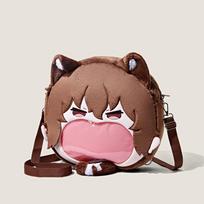 Anime Bungo Stray Dogs Dazai Osamu Cospaly Backpack Student School Bag Cute Plush Shoulder Bag Brown Handbags Props brown