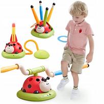 Ladybug 3-in-1 Toy Jump Rope Rocket Launcher Throw Ringo