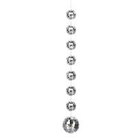 Reflective Disco Ball Decoration Metallic Ball Hanging Ornaments For Christmas Tree Ceiling Display Birthday Wedding Party Decoration gray