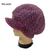 Winter Women's Warm Wool Duckbill Beret: Cozy, Thickened, Cold-Proof Knit Hat for Middle-Aged and Elderly.