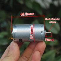 Mini RS-390 variklis LS-390SH-6021 Didelio greičio galia 46000 APS/min Dvigubas rutulinis guolis DC elektrinis mikro variklis sidabras