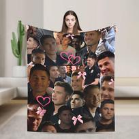 Pradedantisis Piktas Policininkas Šilta Minkšta Antklodė Pikniko Pliušinė Mėtoma Antklodė Purus Miegamojo Flanelinis Lovatiesė Sofos Lovo Dangalas 30x40in
