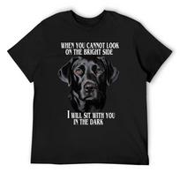 Black Lab Quote T-Shirt luxury t-shirt summer 2025 hippie clothes fruit of the loom mens t shirts S juoda