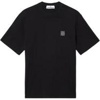 Stone Island Ss25 Compass Patch Ribbed Crew Neck Short Sleeve T-Shirt Men Tops Black K1S152100034-V0029 M