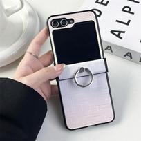 For Samsung Z Flip 5 7 Leather Case Ring Holder Gradient Laser Cover For Samsung Galaxy Z Flip 4 3 Z flip 5 6 Phone Case For Samsung Z Flip 6