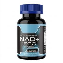 Liposominis NAD+ 1500mg papildas su resveratroliu - Anti-senėjimo ir energijos palaikymas vyrams ir moterims (90 vienetų) 1pack