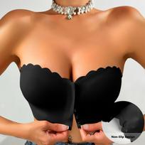 Women S Front Closure Seamless Ice Silk Push Up Bra With Wave Edge S