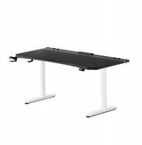Nešiojamo kompiuterio staliukas reguliuojamo aukščio Diablo Chairs X-Forge 1600, 160 cm x 70 cm, 73 - 120 cm, balta sp./juoda sp.