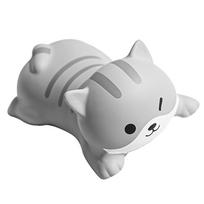 Keyboard Wrist Rest Cartoon Animal Style Soft Comfortable Fatigue Relief Keyboard Wrist Pad for Home Game Office Grey Cat white