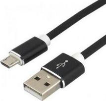 USB Laidas - EverActive CBS-1.5MB Micro USB 2.4A 480Mbps 1.5m Juoda