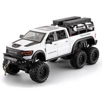 New 1/24 Mammoth 1000 TRX Picku Alloy Car Model Sound and Light Pull Back Children's Toy Collectibles Birthday Gift balta