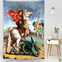 Kristaus Gobelenas Šv. Šv. Mykolo Archangelo Sienos Dekoras Krikščionių Tikintieji Išminčiai Sienos Kabinamas Kambario Dekoracija Kristaus Ikonos Namai 90X75 cm