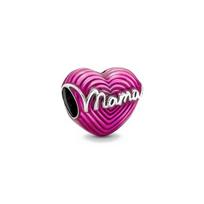 Copper Red Love Series Open Heart Lobster Charm Beads Fit Original Bracelet Trinket For Jewelry Makeing For Women pink