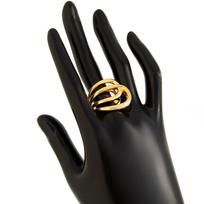 Exaggerated Metal Smooth Water Droplets Hug Open Bracelet, Personalized Double Ring Spring Buckle Bracelet For Women