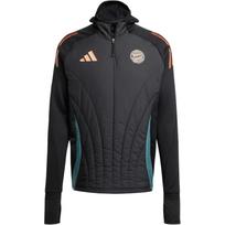 Adidas FC Bayern 24/25 Club Crest Sports Training Warm Striped Long Sleeve Football Shirt Men tops JE3912 S black