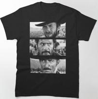 Clinto Eastwoodo Marškinėliai Purvinasis Haris Geras, Blogas ir Baisus Lee Van Cleef Eli Wallach Unisex Marškinėliai XXL gray