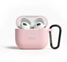 Etteri silikoninis dėklas AirPods 3 šviesiai rožinis