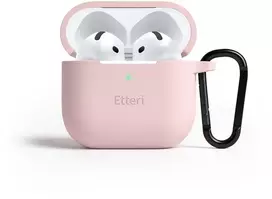 Etteri silikoninis dėklas AirPods 4 šviesiai rožinis