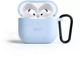 Etteri silikoninis dėklas AirPods 4 šviesiai mėlynas