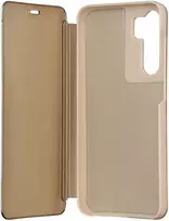 Tecto Shield „Fold Mirror View“ dėklas, skirtas „Samsung Galaxy A14 4G / A14 5G“, auksinės spalvos