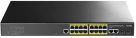 Ausinės Cudy GS2018PS2 valdomas L2 Gigabit Ethernet (10/100/1000) komutatorius su PoE palaikymu, 1U, juodas