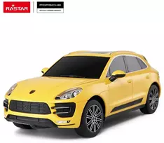 Porsche Macan Turbo mastelio 1:24 Rastar 71800 geltonas valdomas automobilis