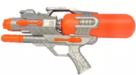 Didelis vandens pistoletas 45 cm su pompa, oranžinis