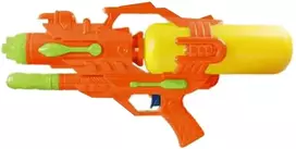 Didelis vandens pistoletas 45 cm su pompa, oranžinis