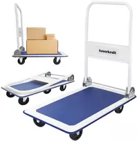 Bauerkraft Sulankstomas sandėlio transportavimo platforminis vežimėlis, 150 kg