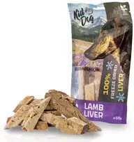 KIDDOG 100% liofilizuotos ėrienos kepenys 50g (100)