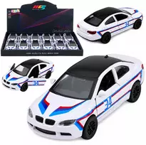 Lean Toys Žaislinis sportinis automobilis su inercine pavara ir atidaromomis durimis, baltas, 12,5 × 5 × 4 cm