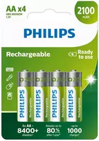 PHILIPS įkraunama baterija AA NiMH 2100mAh, 4 vnt. rinkinys.