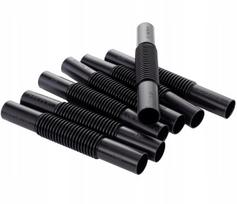 Jungtis gofruotoms vamzdžiams 20mm juoda Aks 10 vnt.